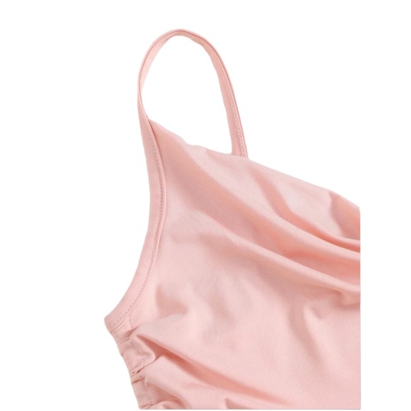 SHEIN Solid Drawstring Side Crop Cami Top - Picture 3 of 4